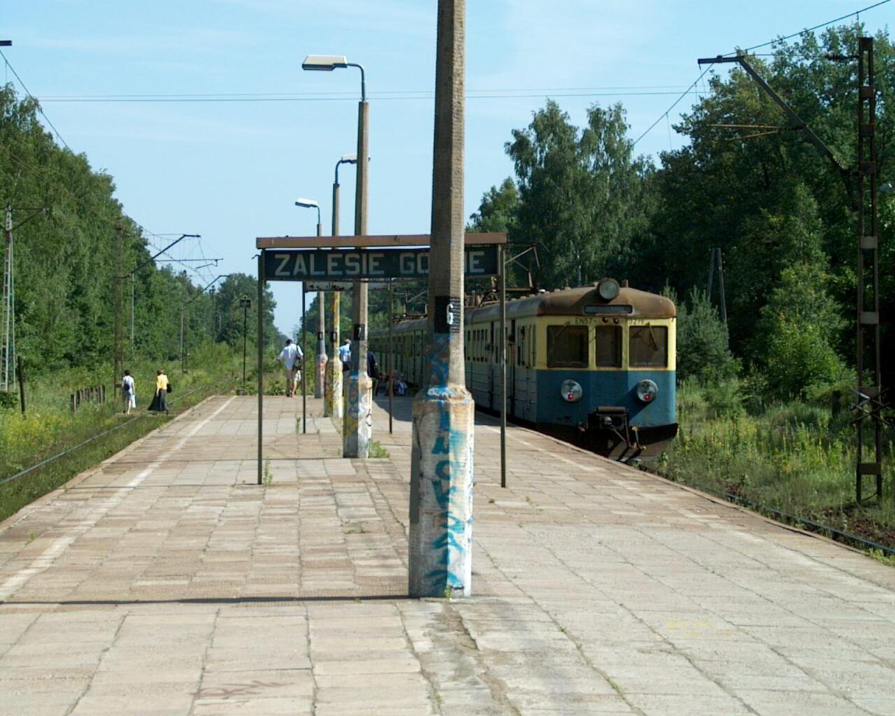 fot. Paweł Skup 
Widok ogólny peronu w stronę Czachówka/Radomia, dokąd udaje się z pewnością widoczny żółtek. Obraz